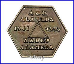 RARE+ USN US Navy A&R NADEP ALAMEDA NAVAL AVIATION DEPOT Solid Bronze Plaque