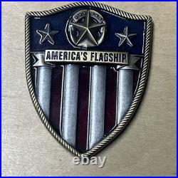 RARE USS Ronald Reagan CVN-76 Navy Presentation Challenge Coin Eagle Design