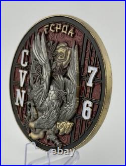 RARE USS Ronald Reagan CVN-76 Navy Presentation Challenge Coin Eagle Design, 3