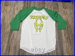 RARE Vintage Soulfly Band 2000 Blue Grape Double Sided Shirt XLarge Made in USA