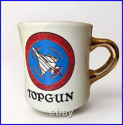 RARE Vintage US Navy Fighter Weapons School (TOP GUN) Pilots Ceramic Coffee Mug