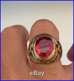 RARE! Vintage United States Navy 14k Solid Gold Ring Size 8.5