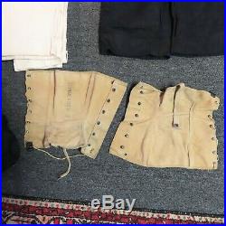 RARE WWII US Navy Uniform FULL SET 1945 Denim Indigo Jacket Chambray Shirt ID'd