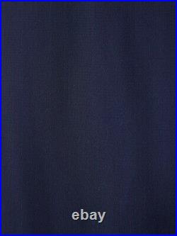 REFORMATION Navy Blue NIKITA Ruffle Shoulder Tie Flirty Crepe Midi Dress 0 XS