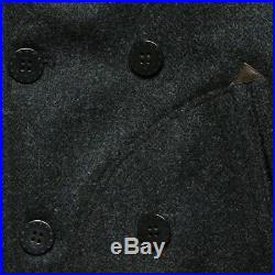 RRL Ralph Lauren Men 1910s USN English Wool Double Breasted Peacoat Jacket Coat