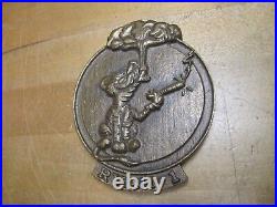 RVAH-1 UNITED STATES NAVY Old Embossed Brass Plaque Paperweight Attack Squadron