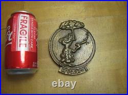 RVAH-1 UNITED STATES NAVY Old Embossed Brass Plaque Paperweight Attack Squadron