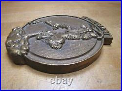 RVAH-1 UNITED STATES NAVY Old Embossed Brass Plaque Paperweight Attack Squadron