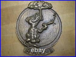 RVAH-1 UNITED STATES NAVY Old Embossed Brass Plaque Paperweight Attack Squadron