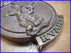 RVAH-1 UNITED STATES NAVY Old Embossed Brass Plaque Paperweight Attack Squadron