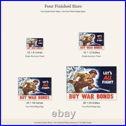 Rags Make Navy Charts WWII Propaganda Poster Aluminum Sign