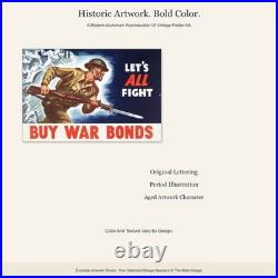 Rags Make Navy Charts WWII Propaganda Poster Aluminum Sign