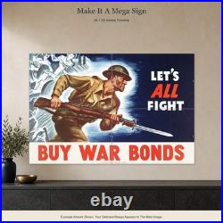 Rags Make Navy Charts WWII Propaganda Poster Aluminum Sign