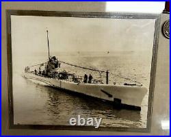 Rare 1929 US Navy Submarine Signed Named Medal With Original Photo