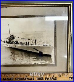 Rare 1929 US Navy Submarine Signed Named Medal With Original Photo