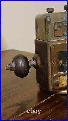 Rare 1943 US Navy Bureau Of Ships Mounted Compass USN Mark NXSS 34226