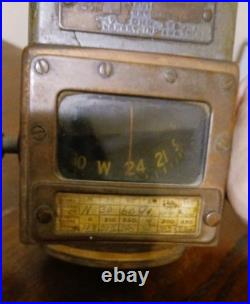 Rare 1943 US Navy Bureau Of Ships Mounted Compass USN Mark NXSS 34226