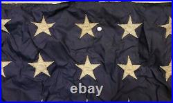 Rare 21 X 31 Vintage 48 Star U. S Navy Union Jack Flag 1912-59 Free Shipping