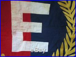 Rare Army-Navy E Excellence in Production Award Stitch Flag WW2 ORIGINAL 8Ft
