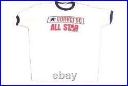 Rare! Men's Converse 1976-1977 White/red/navy Blue Ringer T-shirt Tee Size L
