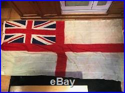 Rare Multi-piece Royal Navy Ensign Flag WW2 -100% Original from Normandy LARGE