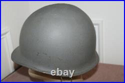 Rare Original WW2 USN Gray Painted M1 Helmet withWhite Medic Liner Set, Named