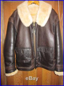 Rare Size 44 American Usn Willis & Geiger M445 Sheepskin Flying Jacket, Anj4, Bike