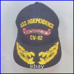 Rare The Corps USS Independence CV-62 Cap Hat Don't Tread On Me Vintage USA Snap