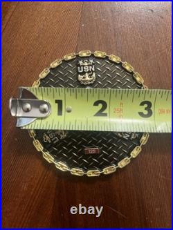 Rare US Navy Challenge Coin USN 125 Khaki Ball 2017 Admit One Selected Accepted