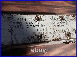 Rare Vintage 1942 USN Marks Torpedo Control Valve Steel Box For Station Newport