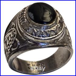Rare Vintage Sterling Silver USN Navy Pride Ring 1950's Korean Warsz10.75