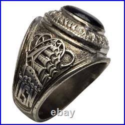 Rare Vintage Sterling Silver USN Navy Pride Ring 1950's Korean Warsz10.75