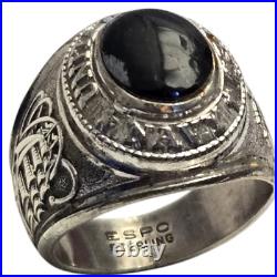 Rare Vintage Sterling Silver USN Navy Pride Ring 1950's Korean Warsz10.75