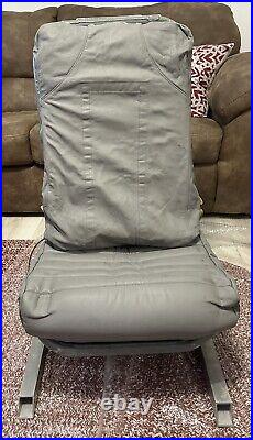 Rare Vintage US Navy Adjustable Aircraft Pilot Seat With Cushions & Covers