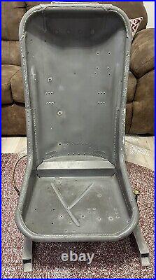 Rare Vintage US Navy Adjustable Aircraft Pilot Seat With Cushions & Covers
