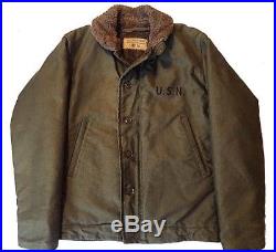 Rare Vintage WW2 1940s USN N-1 Deck Jacket Mint Condition Size 36