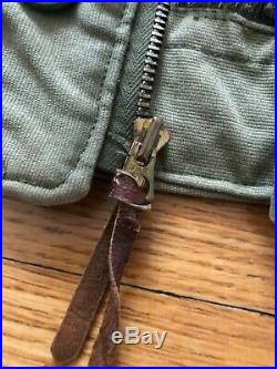Rare Vintage WWII N-1 Deck Jacket NXsx-74692 Alpaca Lined Sz 38 USN Talon Zip