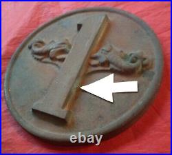 Rare WW2 US Navy Submarine Division One 6 dia. Solid Cast Bronze Plaque