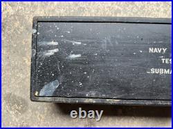 Rare WWII US Navy Submarine Storage Box w Sliding Lid Sub USN
