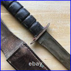 Rare WWII US Navy red spacer Rh-37 pal fighting knife