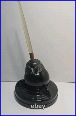 Rare Wwii Officer's Desktop Pen Holder Marked Property Of U. S. Navy