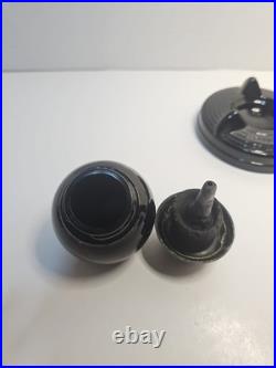 Rare Wwii Officer's Desktop Pen Holder Marked Property Of U. S. Navy