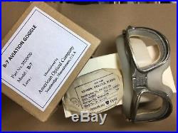 Rare original amber WW2 US Navy USAC B7 Goggles restored, speedster cycle