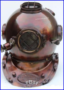 Replica 18' U. S Navy Mark Antique Diving Divers Helmet Solid Copper & Brass