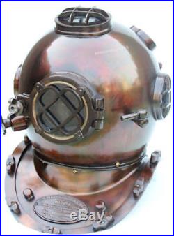 Replica 18' U. S Navy Mark Antique Diving Divers Helmet Solid Copper & Brass
