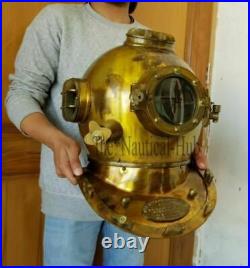 Replica Full Size 18' Gift Diving Divers Vintage Sea Scuba Mark V US Navy Helmet