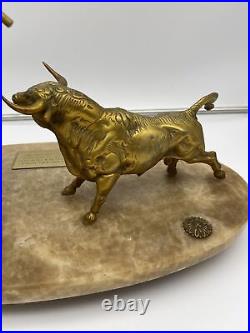Retirement gift to Captain Hopley of the USS Holland AS 32-Matador/Bull/Brass