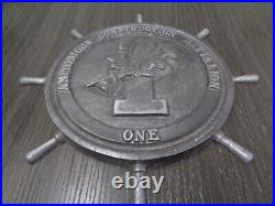 SEABEES US Navy Vintage Wall Plaque Amphibious Construction Battalion One large