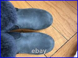 SVEN No 6 NAVY Shearling Clog Boot Size 38 Super Rare