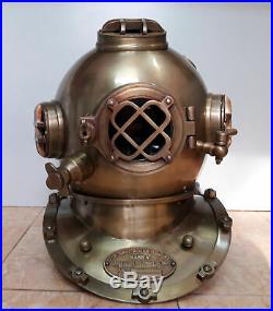 Scuba 18 Diving Helmet Antique U. S Navy Mark V Vintage Divers Helmet Replica